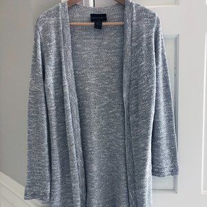 Absolutely Creative Worldwide Light Grey Open Front Duster Cardigan XS NWOT